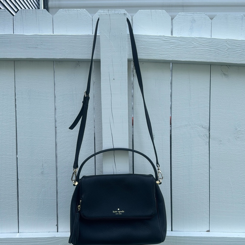 ♠️ Kate spade Chester street Miri, pebbled black leather. EUC